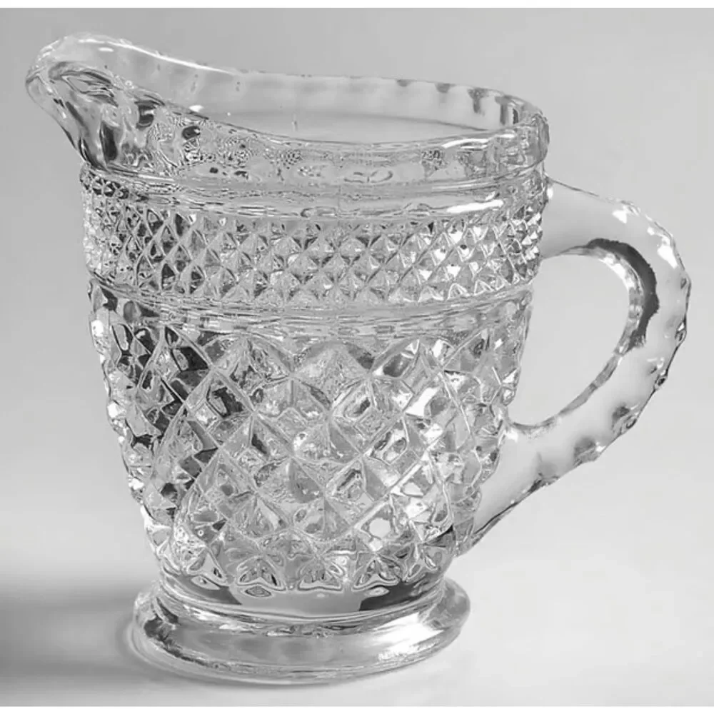 Anchor Hocking Wexford Pattern Creamer Pitcher Criss Cross